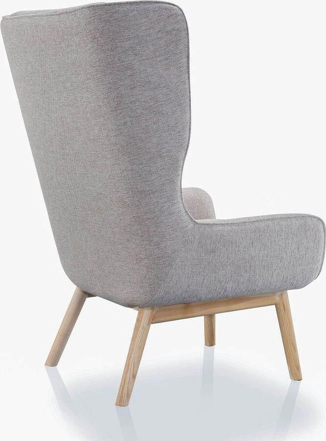 Manhattan Comfort Accent Chairs - Sampson Wheat & Natural Twill Accent Chair