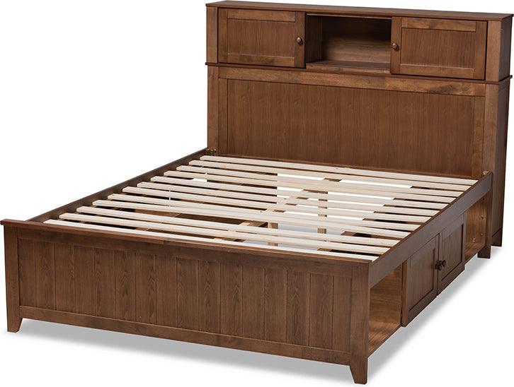 Wholesale Interiors Beds - Riko Queen Storage Bed Walnut