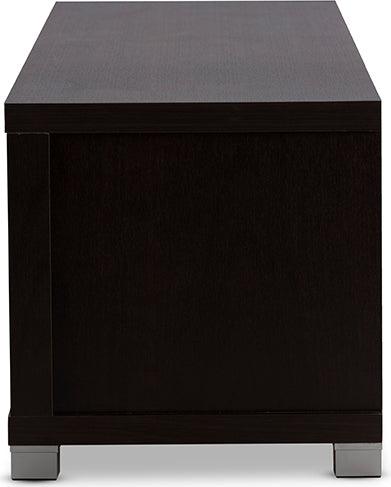 Shop Baxton Studio Gerhardine Dark Brown Wood 70 inch TV Cabinet