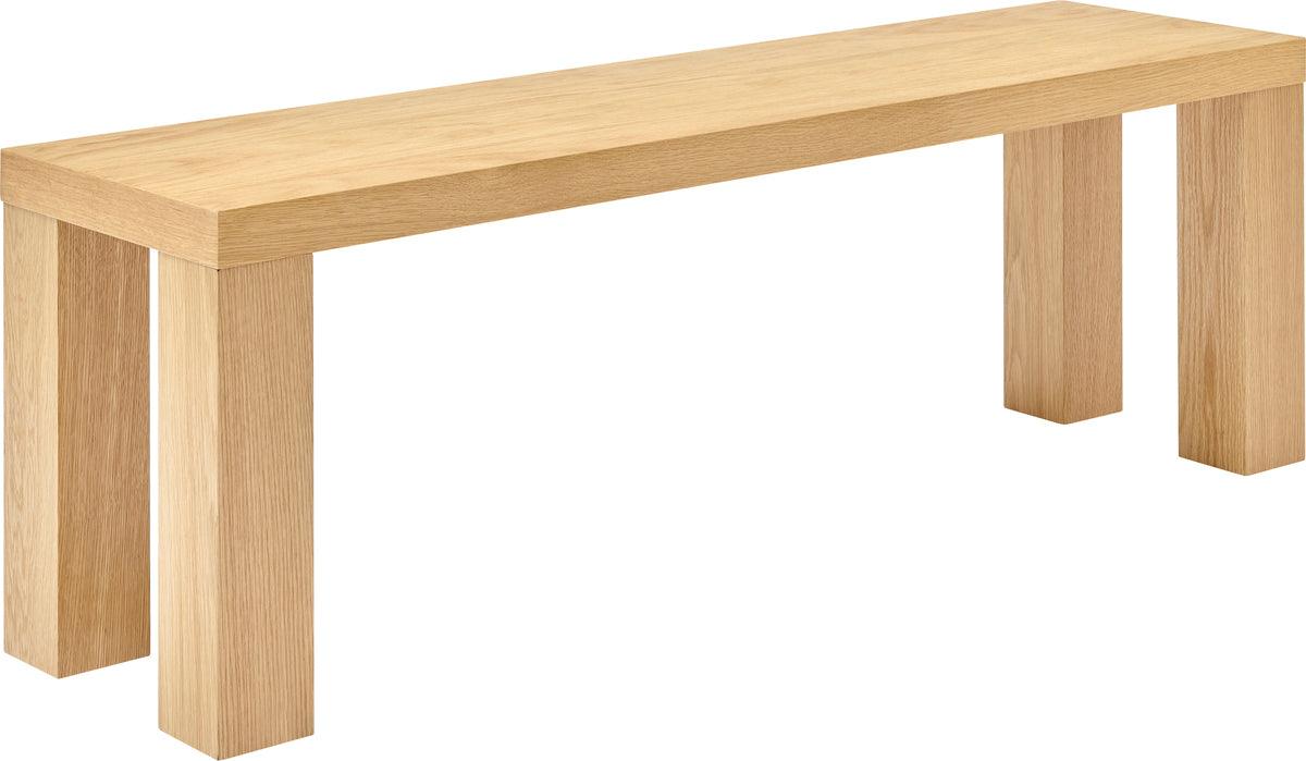 Euro Style Benches - Abby 57" Bench in Oak Veneer