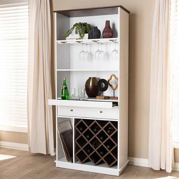 Baxton studio pietro online wine cabinet