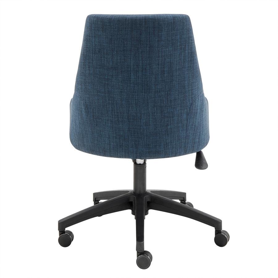 Euro Style Task Chairs - Signa Office Chair in Blue Fabric with Black Base