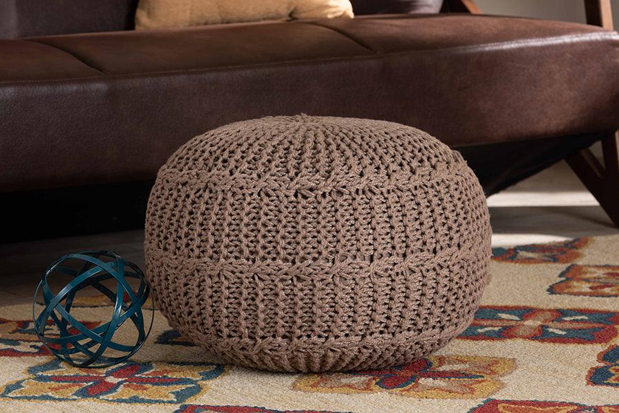 Wholesale Interiors Ottomans & Stools - Palmas Modern Ottoman Brown & Gray