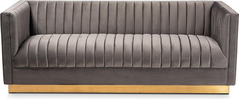 80.3 Modern Sofa Couch Upholstered Sofa Tufted Back Comfy Velvet