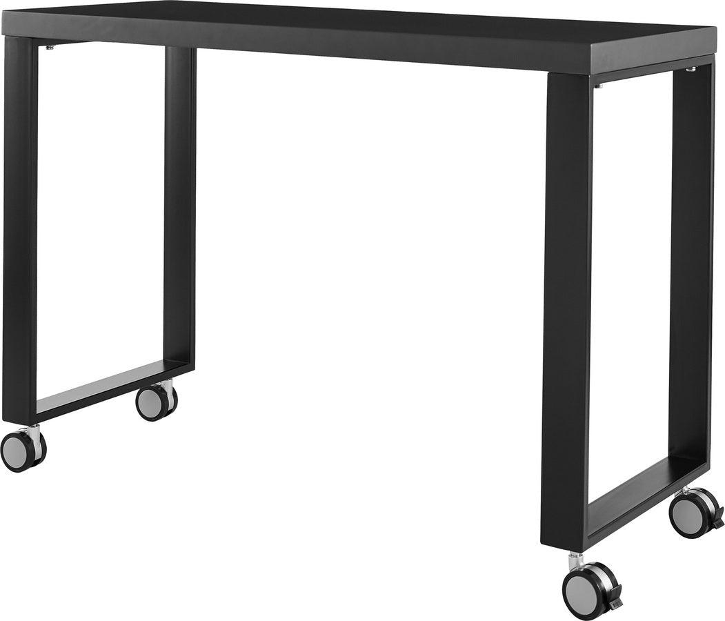 Euro Style Desks - Dillon 40" Side Return in Matte Anthracite with Matte Black Steel Base