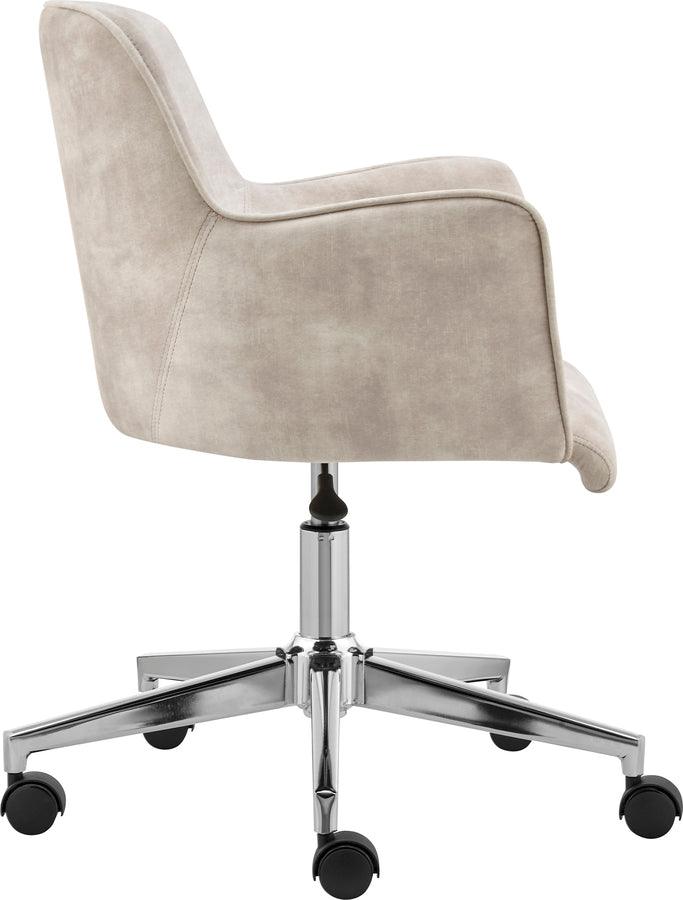 Euro Style Task Chairs - Sunny Pro Office Chair in Velvet Beige