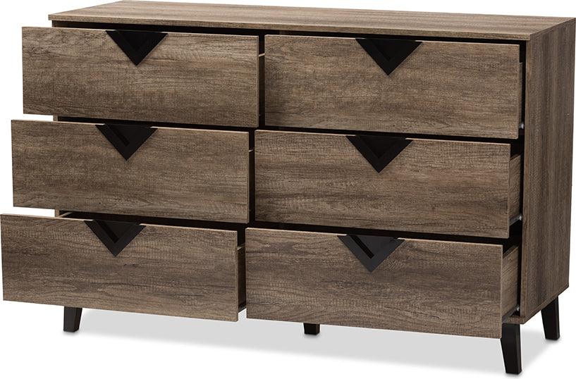 Shop Wales Modern and Contemporary Light Brown Wood 6 Drawer Chest