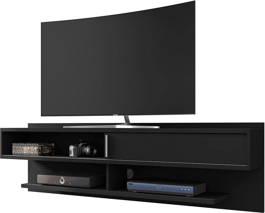 Manhattan Comfort TV & Media Units - Astor 70.86 Modern Floating Entertainment Center 1.0 with Media Shelves in Black