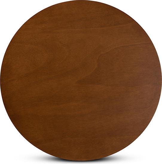 Wholesale Interiors Dining Tables - Ela Walnut Brown Finished 35-Inch-Wide Round Wood Dining Table