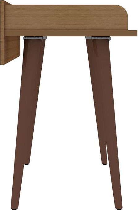 Manhattan Comfort Desks - Hampton 35.43 Home Office Desk with Solid Wood Legs in Maple Cream