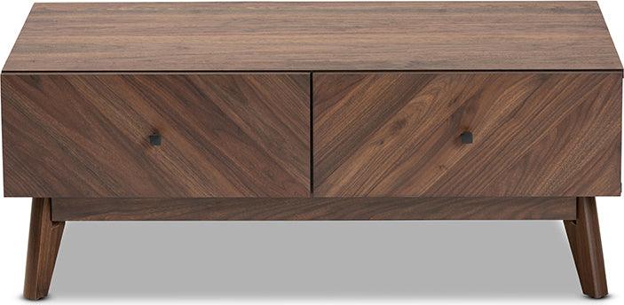 Wholesale Interiors Coffee Tables - Hartman Walnut Brown Finished Wood Coffee Table