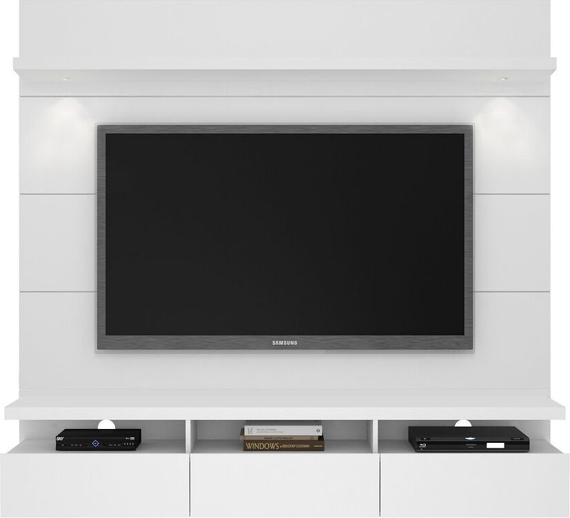 Manhattan Comfort TV & Media Units - Cabrini 1.8 Floating Wall Theater Entertainment Center in White Gloss