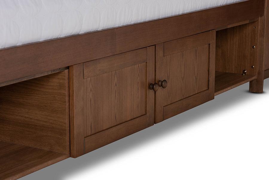 Wholesale Interiors Beds - Riko Queen Storage Bed Walnut