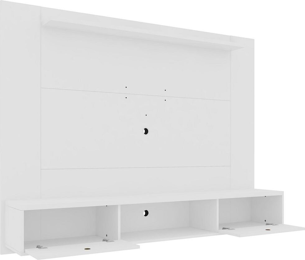 Manhattan Comfort TV & Media Units - Liberty 70.86 Floating Wall Entertainment Center with Overhead Shelf in White