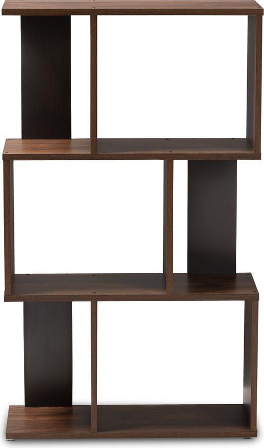 Wholesale Interiors Bookcases & Display Units - Legende Modern and Contemporary Brown and Dark Gray Finished Display Bookcase