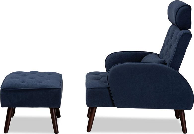 Navy chair 2025 and footstool