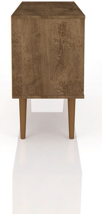 Manhattan Comfort TV & Media Units - Liberty TV Stand 42.52 in Rustic Brown and 3D Brown Prints