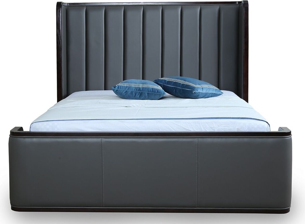 Manhattan Comfort Beds - Kingdom Graphite Queen Bed