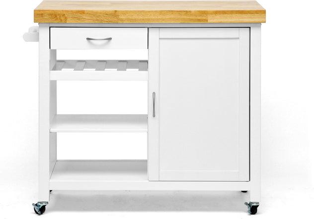 Shop Baxton Studio Denver White Modern Kitchen Cart Kitchen