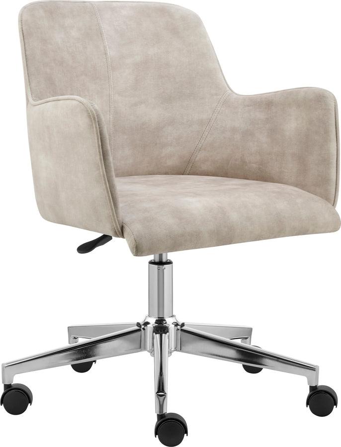 Euro Style Task Chairs - Sunny Pro Office Chair in Velvet Beige