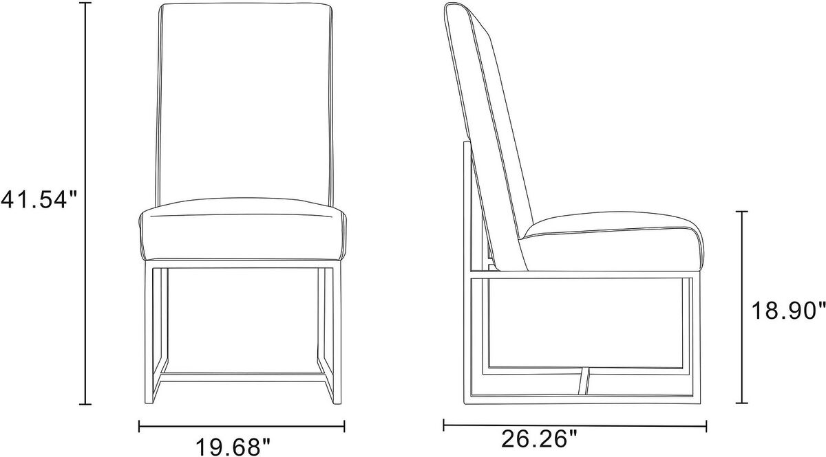 Standard dining chair online width