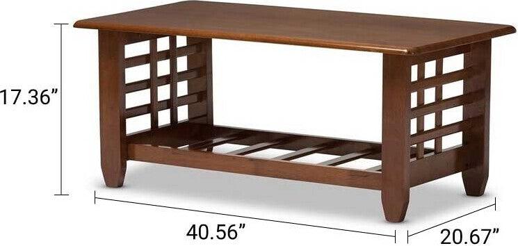 Shop Larissa Modern Occasional Coffee Table Cherry Brown Coffee