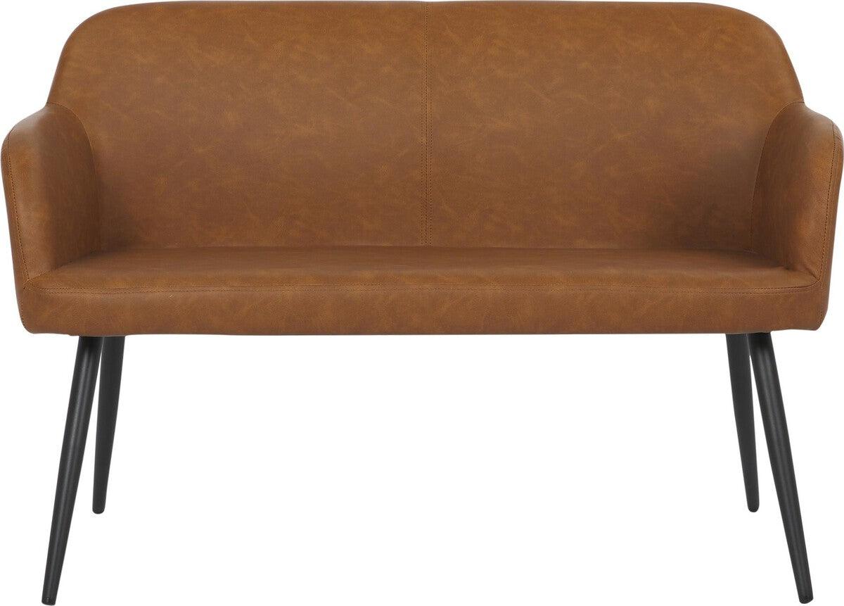 Dining bench discount with back leather