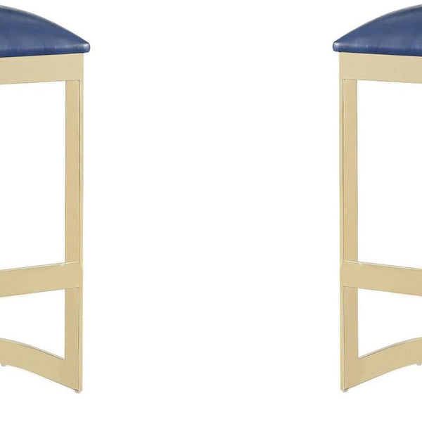 Aura Dining Chair in Blush and Polished Brass (Set of 2)