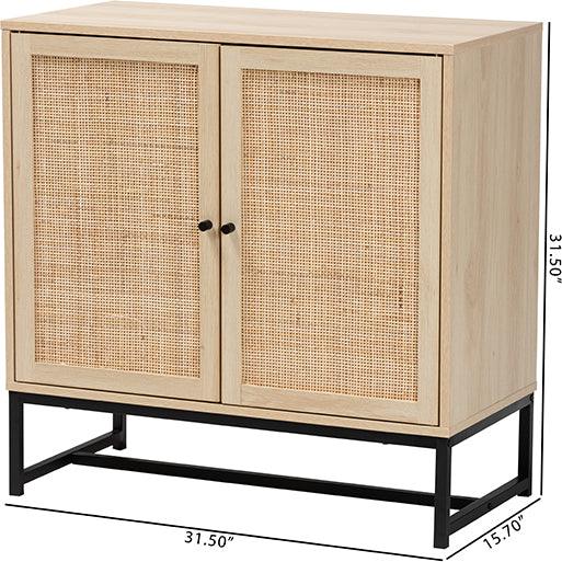 Shop Zentra Oak Brown Finished Wood 2-Door Storage Cabinet with Glass Doors, Buffets & Cabinets