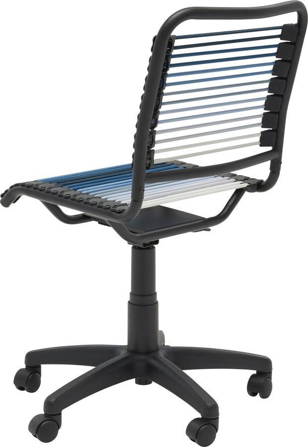 Euro Style Task Chairs - Bungie Low Back Office Chair in Blue Ombre with Matte Black Frame