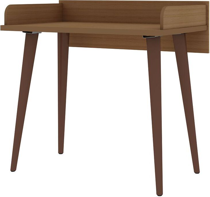 Manhattan Comfort Desks - Hampton 35.43 Home Office Desk with Solid Wood Legs in Maple Cream