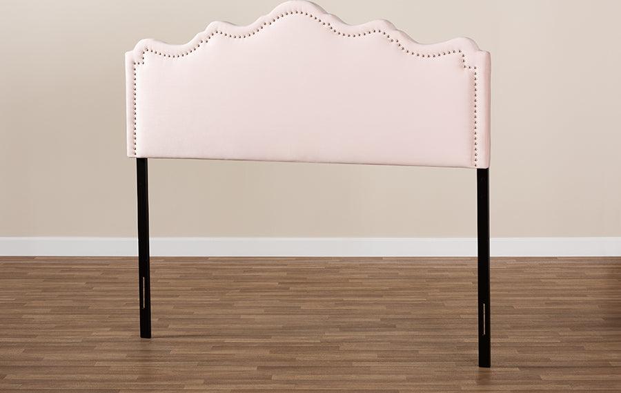 Wholesale Interiors Headboards - Nadeen Light Pink Velvet King Size Headboard