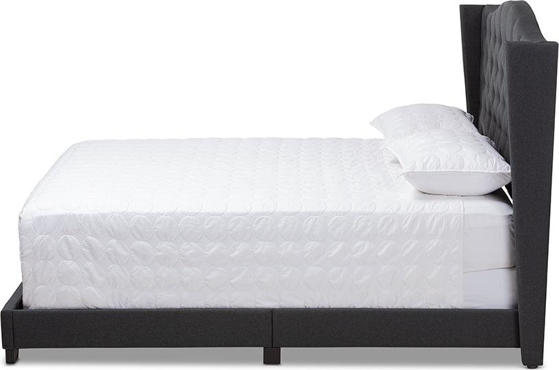 Wholesale Interiors Beds - Alesha Queen Bed Charcoal Gray