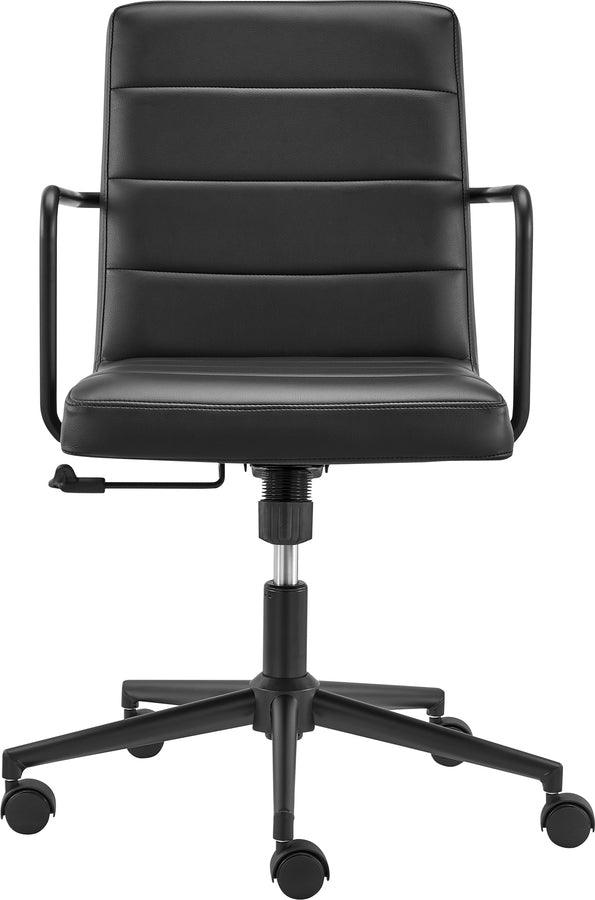 Euro Style Task Chairs - Leander Low Back Office Chair Black