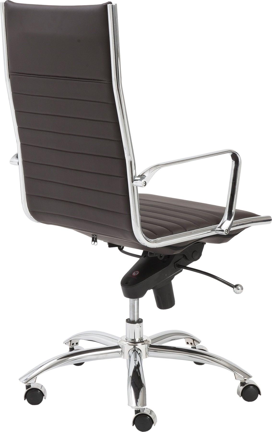 Euro Style Task Chairs - Dirk High Back Office Chair Brown