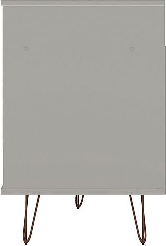 Manhattan Comfort TV & Media Units - Rockefeller 62.99 TV Stand with Metal Legs & 2 Drawers in Off White