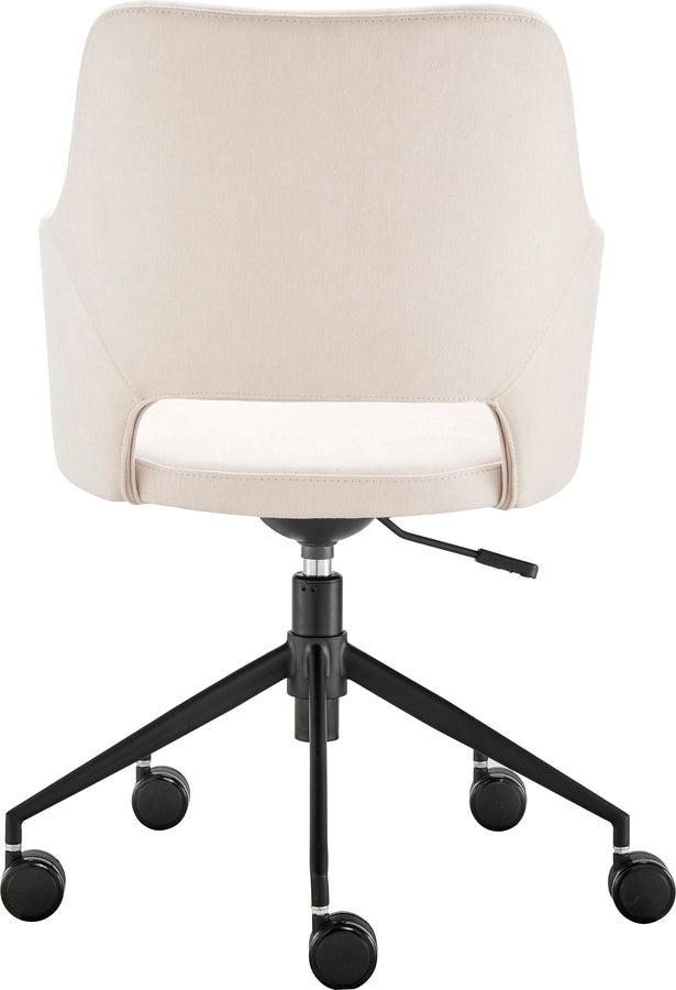 Euro Style Task Chairs - Darcie Office Chair in Beige Fabric and Black Base