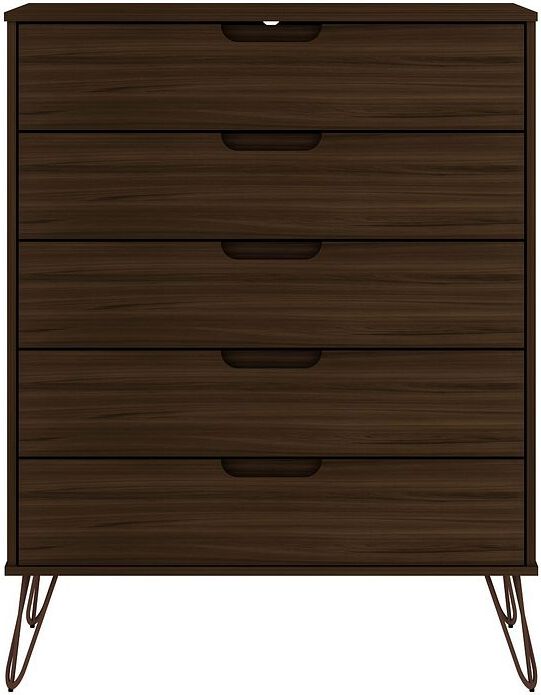 Manhattan Comfort Bedroom Sets - Rockefeller 3 Piece 22" Bedroom Set Dressers Brown