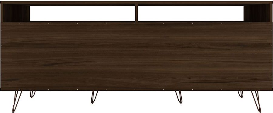 Manhattan Comfort TV & Media Units - Rockefeller 62.99 TV Stand with Metal Legs & 2 Drawers in Brown