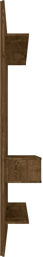 Manhattan Comfort TV & Media Units - Libra Long Floating 45.35 Wall Entertainment Center with Overhead Shelf in Rustic Brown