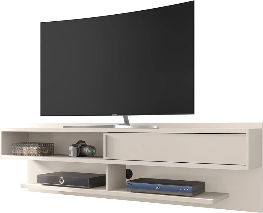 Manhattan Comfort TV & Media Units - Astor 70.86 Modern Floating Entertainment Center 1.0 with Media Shelves in Off White