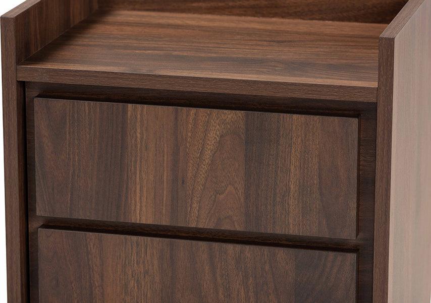 Wholesale Interiors Nightstands & Side Tables - Hale Nightstand Walnut brown