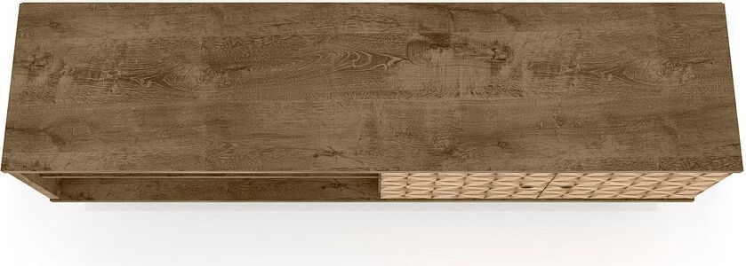 Manhattan Comfort TV & Media Units - Liberty TV Stand 62.99 in Rustic Brown and 3D Brown Prints