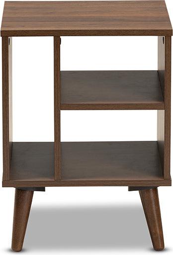 Wholesale Interiors Side & End Tables - Sami Mid-Century Modern Walnut Finished Wood End Table