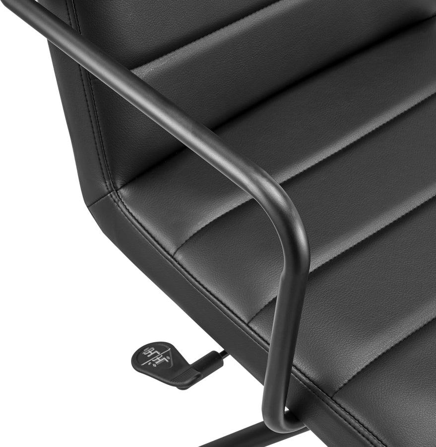 Euro Style Task Chairs - Leander Low Back Office Chair Black