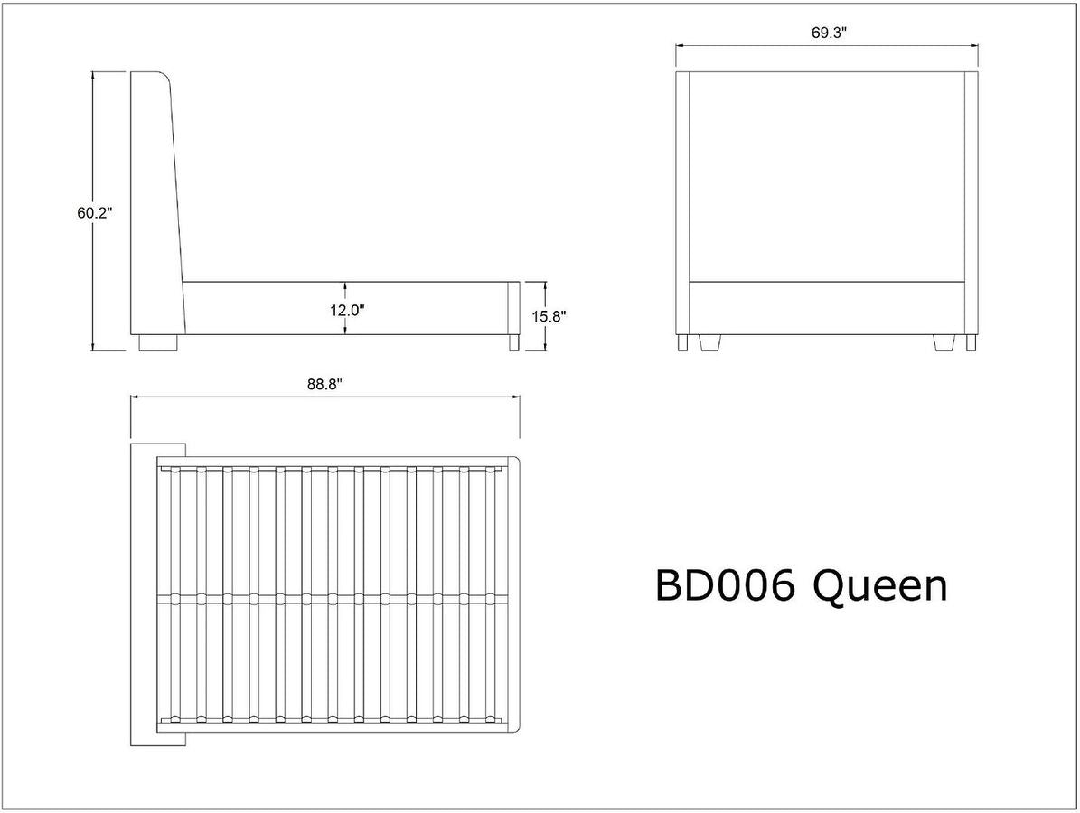 Manhattan Comfort Beds - Parlay Blush Queen Bed