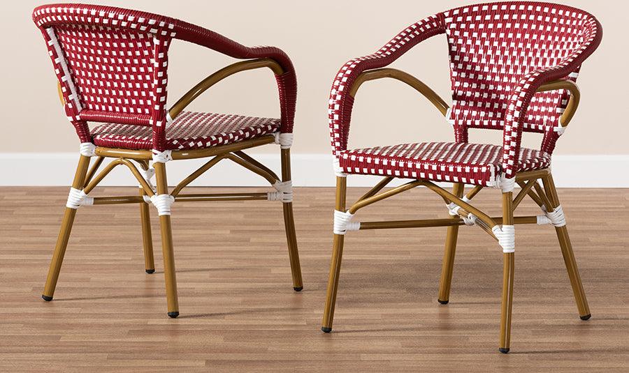 Red and best sale white dining chairs