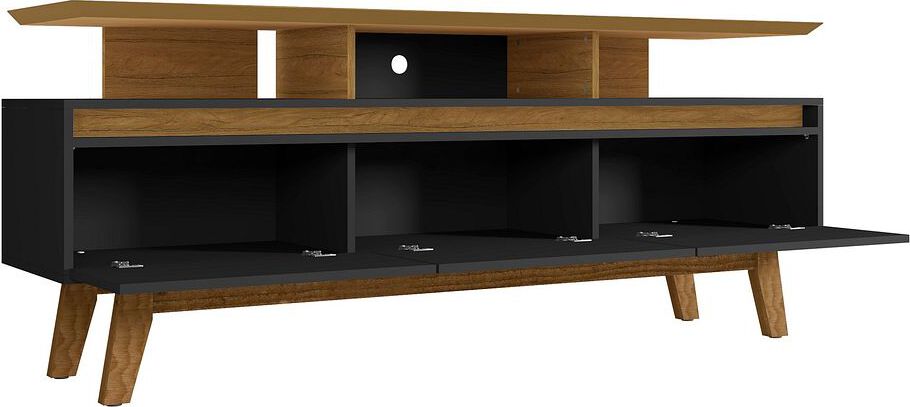 Manhattan Comfort TV & Media Units - Yonkers 70.86 TV Stand in Black and Cinnamon