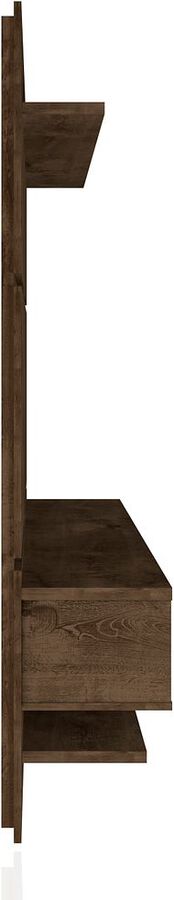 Manhattan Comfort TV & Media Units - Astor 70.86 Modern Floating Entertainment Center 2.0 with Media & Decor Shelves in Rustic Brown