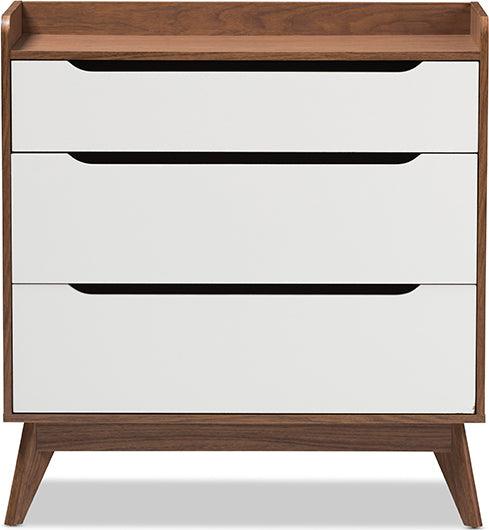 Shop Baxton Studio Brighton Mid Century Modern White and Walnut